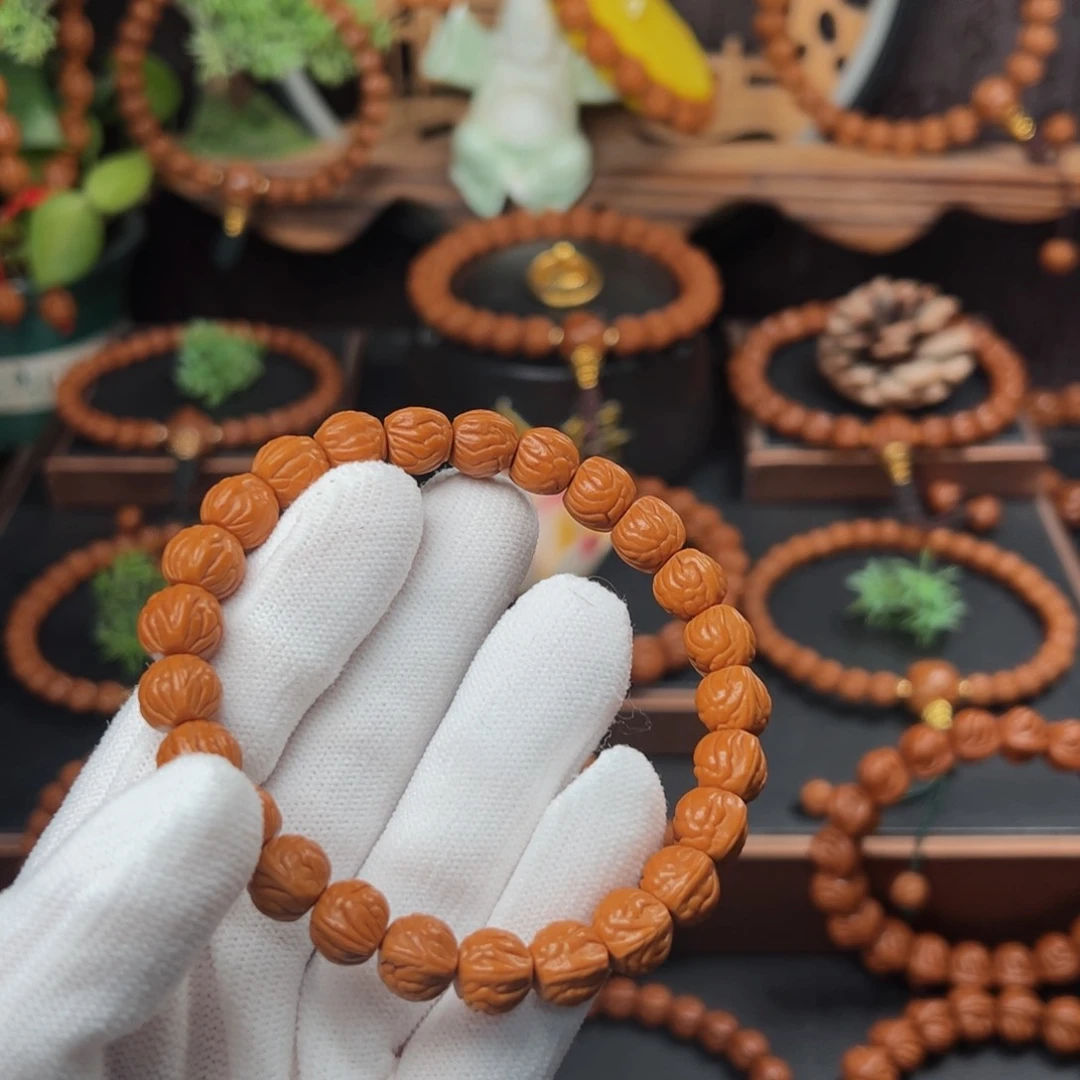 吊坠桃核夏*?1.0新品双脊龙手串