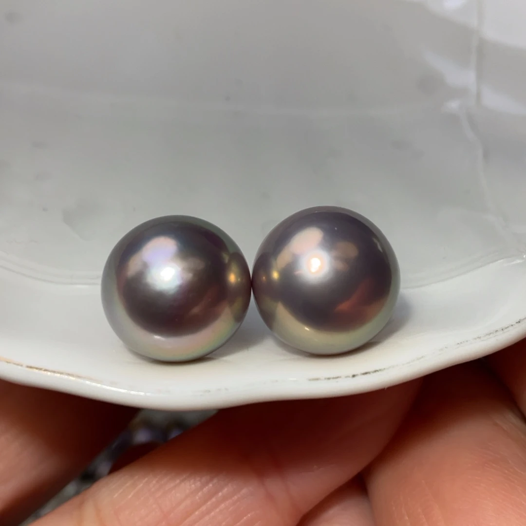 银S925镶嵌淡水珍珠耳饰