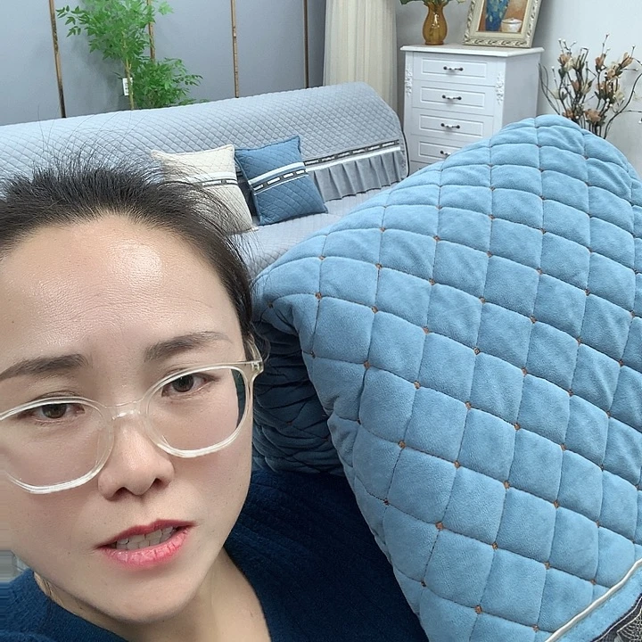 漫***生雪尼尔月光蓝180+2个妃+360