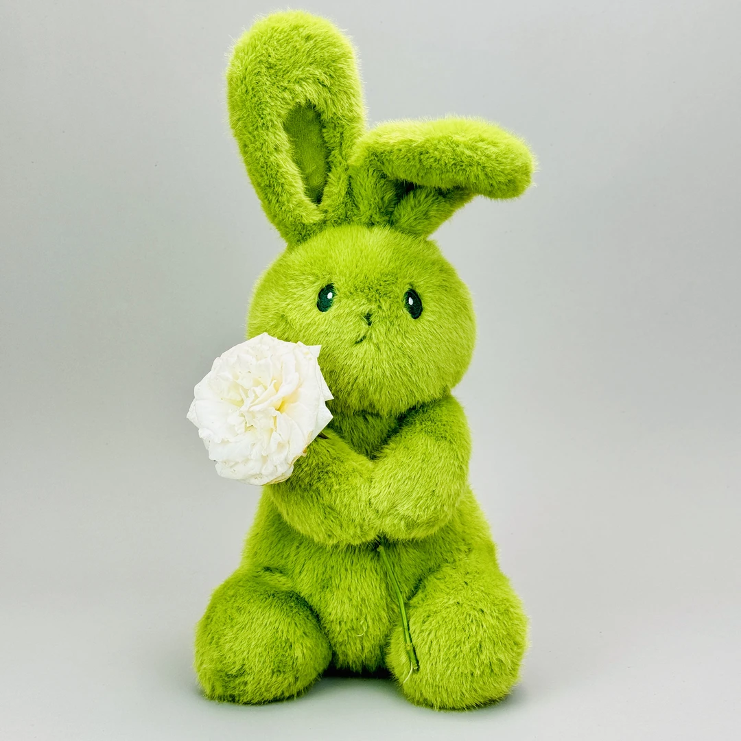 可爱Q青草兔叽公仔坐姿玩偶女生生日礼物母亲节520公仔玩偶