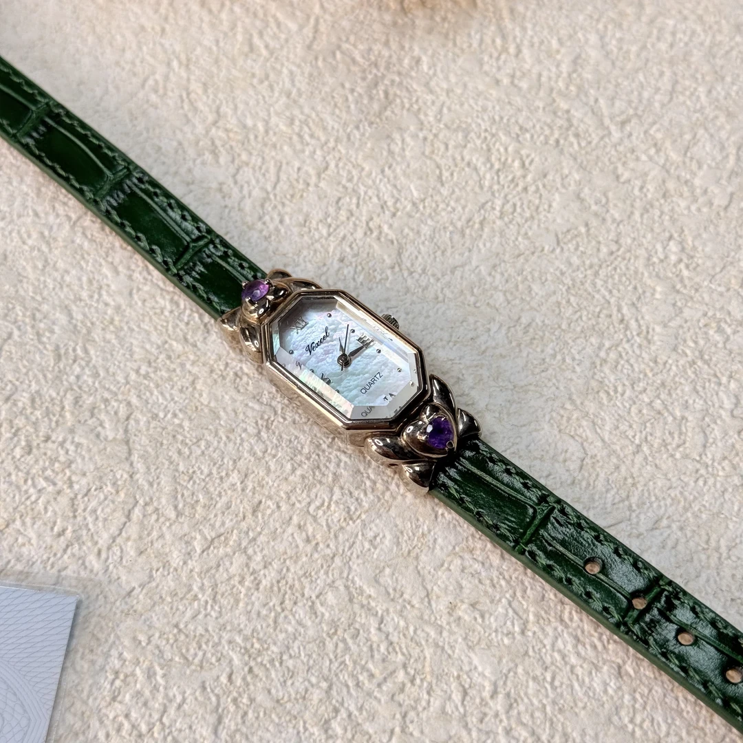 90新  【六六中古】孤品复古镶紫晶手表th6071手围18