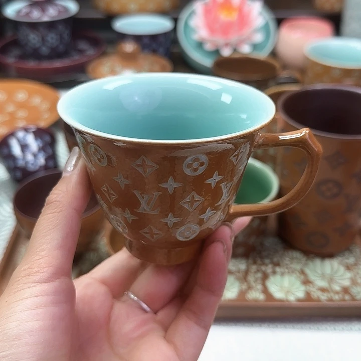 很***情龙泉青瓷手工制作工艺杯