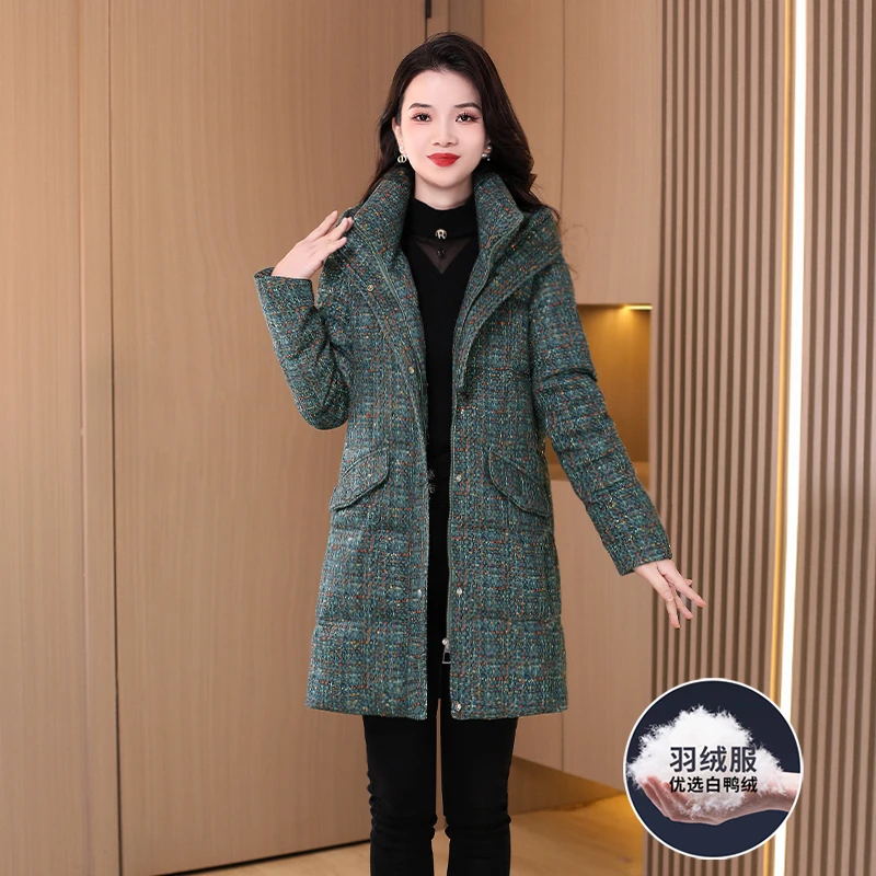 【羽绒服】17255泓澄茂冬季新款优雅气质休闲时尚大气修身羽绒服