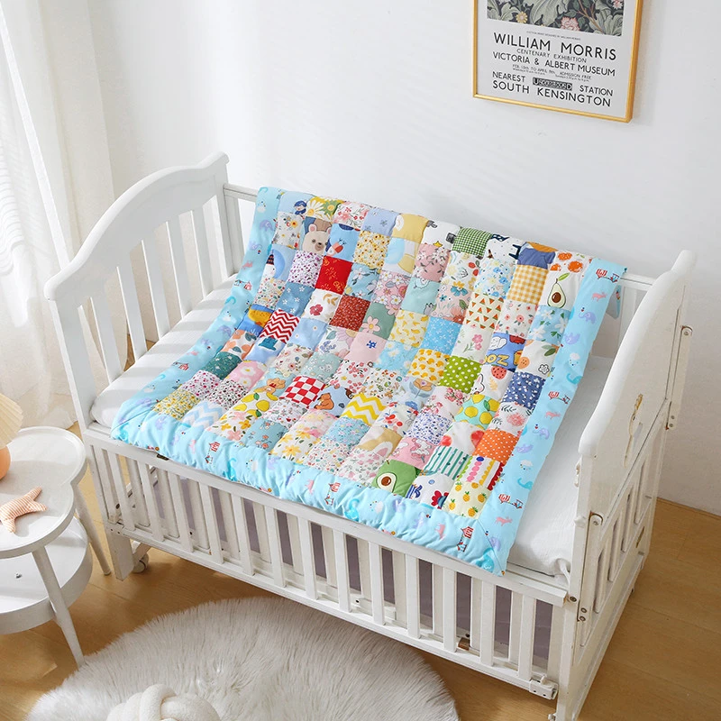 a宝宝百家被成品手工棉花被子纯棉婴儿包被儿童夏手工加厚婴儿被