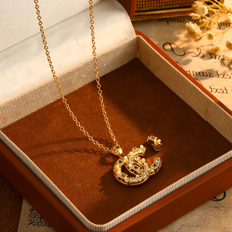 铜合金项链 欧美小众设计高级感小香风可拆卸项链 JJ