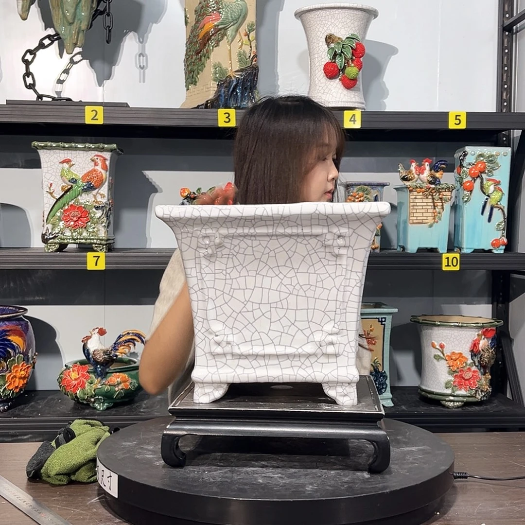 夏***红高温烧制石湾盆不退换