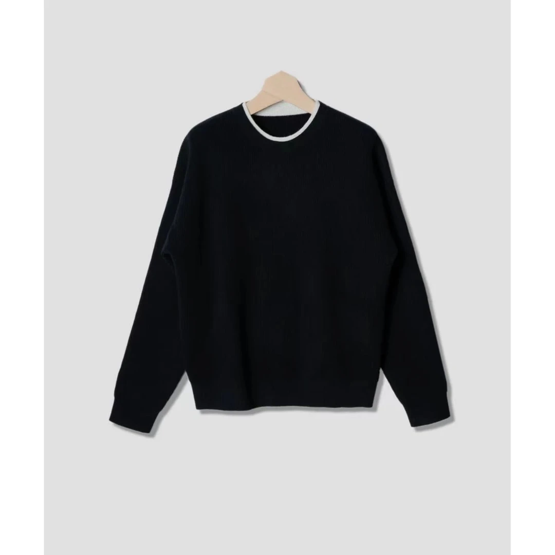 RoiZhang【清仓】100进口羊毛圆领宽松羊毛休闲长袖75063