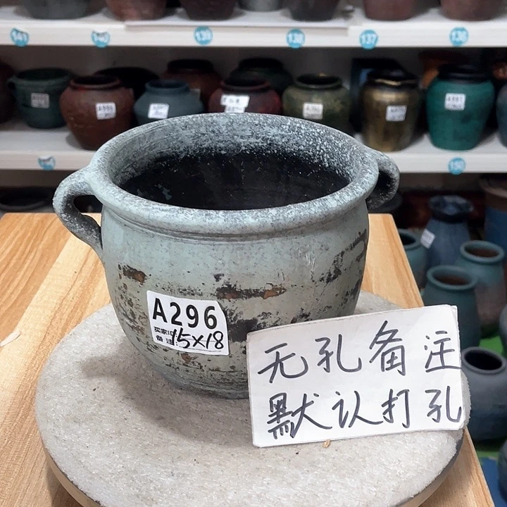 红陶手工制作工艺花盆