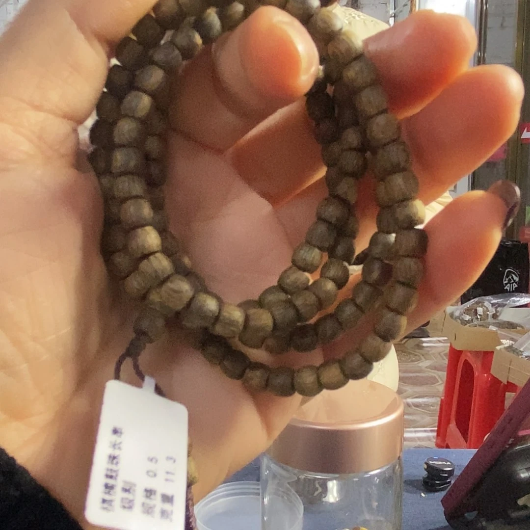 沉香手串棋楠鼓珠长串0.5/11克+多样性发一