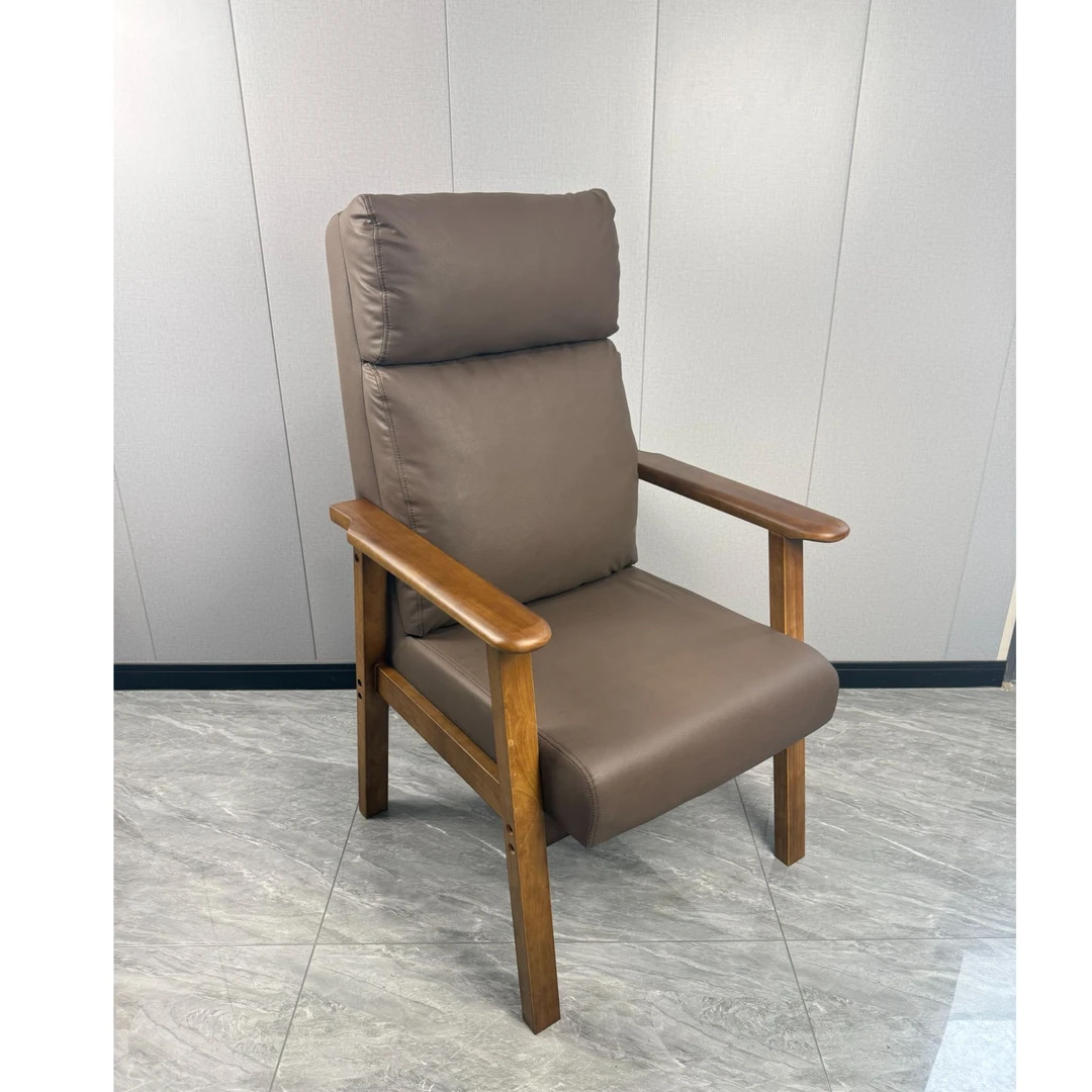 简约风格实木麻将椅加厚弹簧靠背久坐舒适现代木腿X1