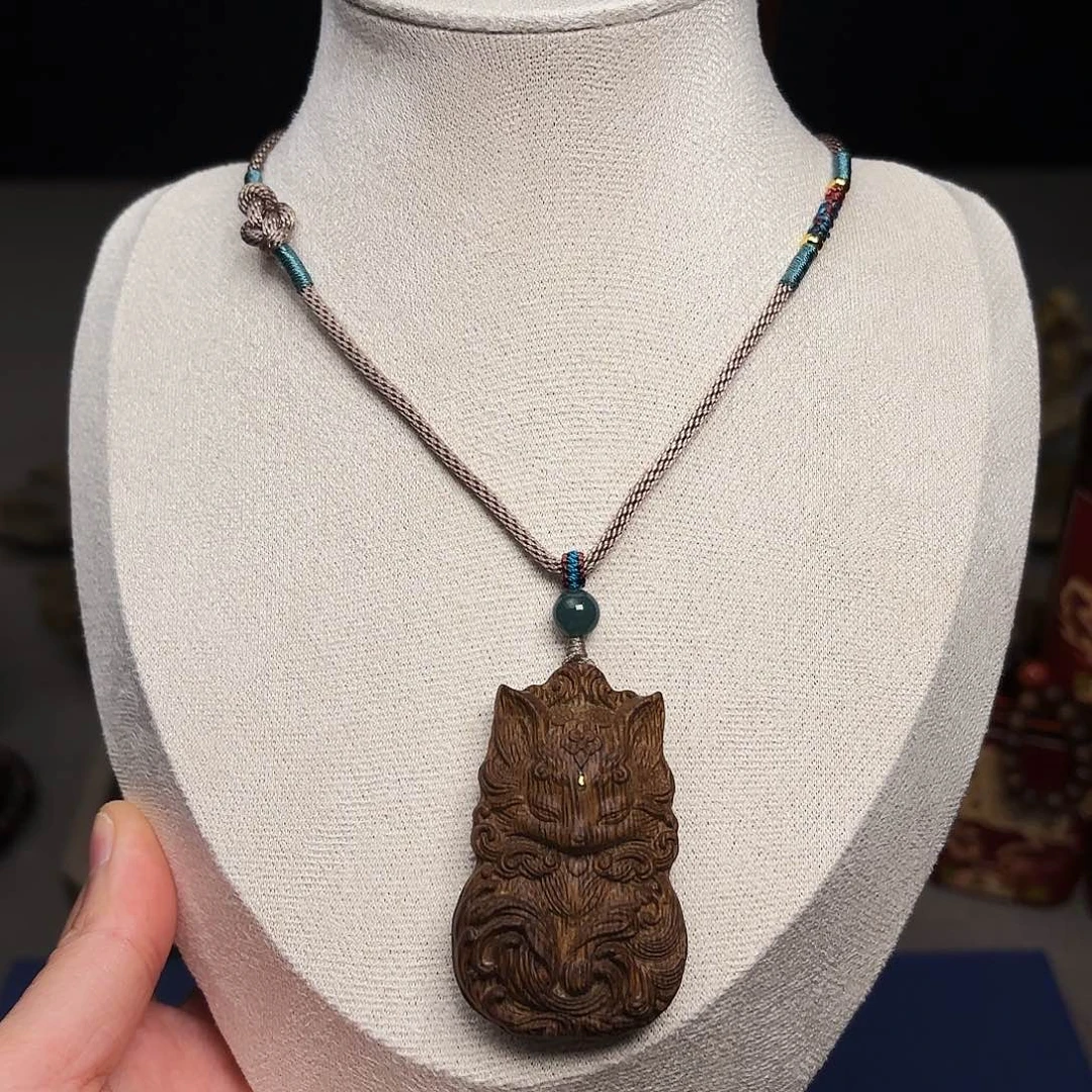 吊坠沉香达拉干沉香凤九雕刻牌子配饰