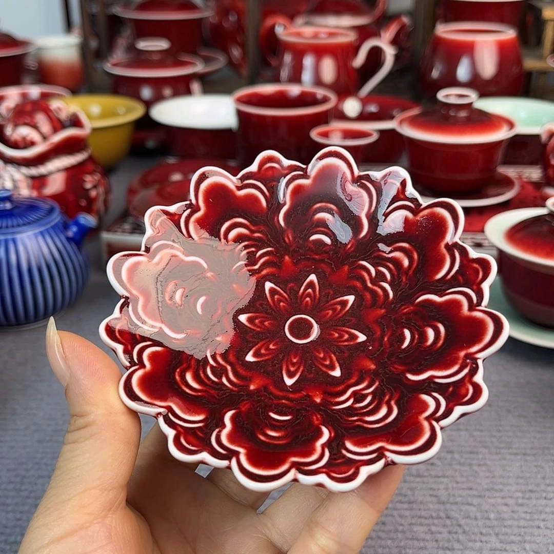 景德镇陶瓷红马坊杯垫