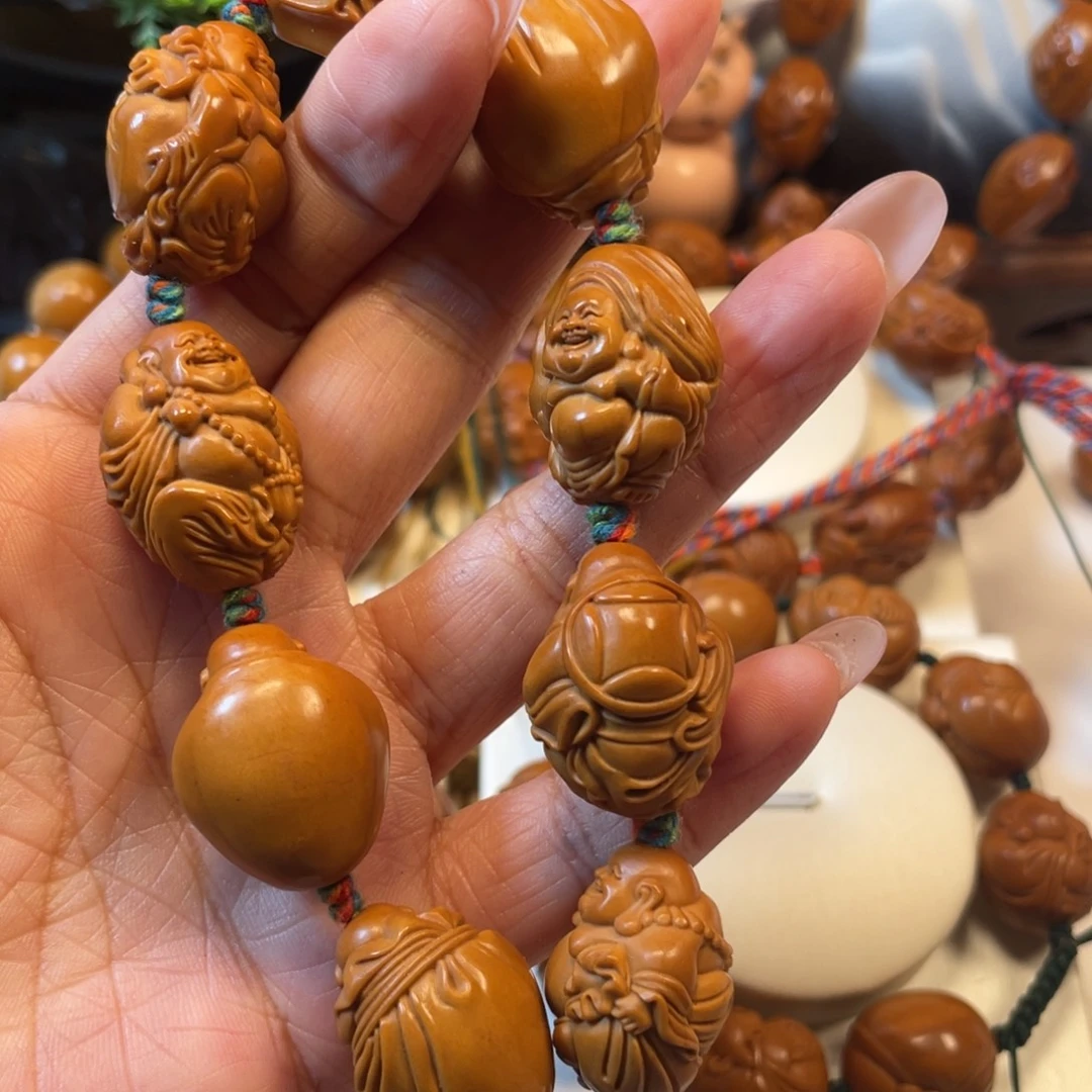 橄榄核手串/手链布袋弥勒橄榄核手串