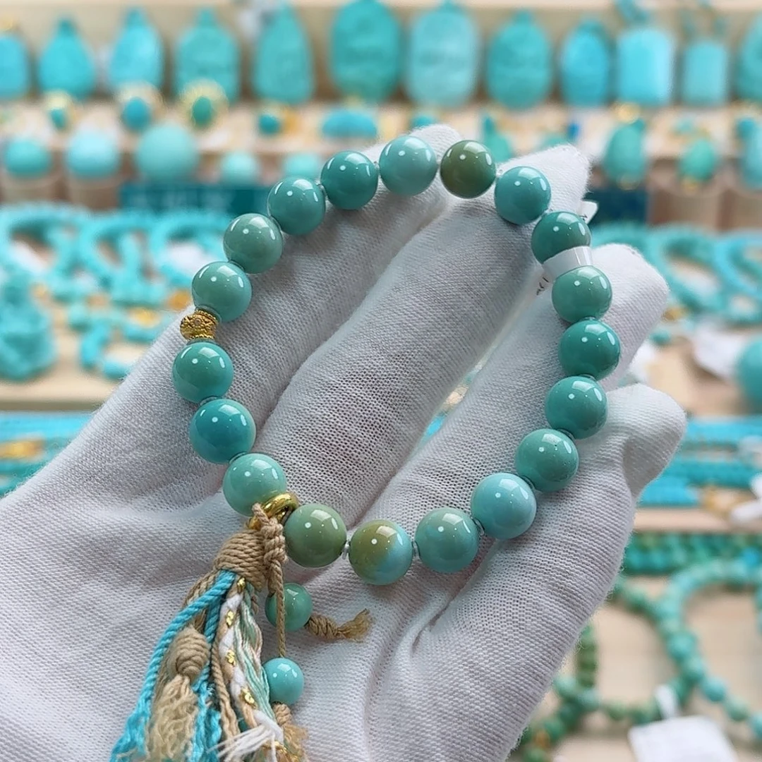 绿松石18K金镶嵌珠宝奇石