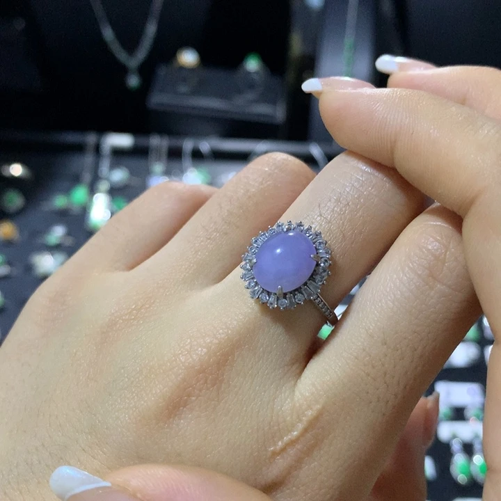 翡翠银S925镶嵌戒指