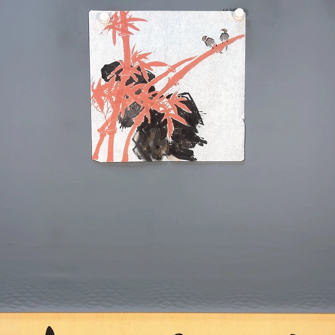 国画507 花鸟和蝴蝶都会出现