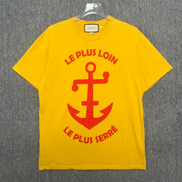 95新 GUCCI/古驰 字母船锚印花圆领短袖/S码/95新/13573