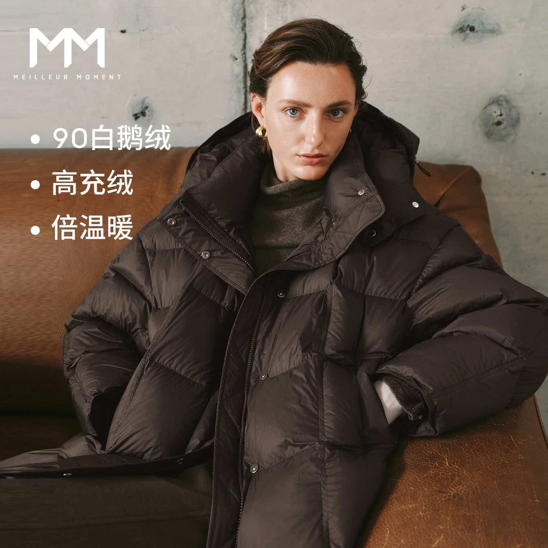 90鹅绒保暖连帽短款羽绒服5GA280111Q-1