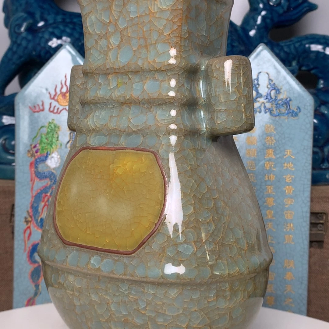 摆件双色釉官窑四方瓶推荐