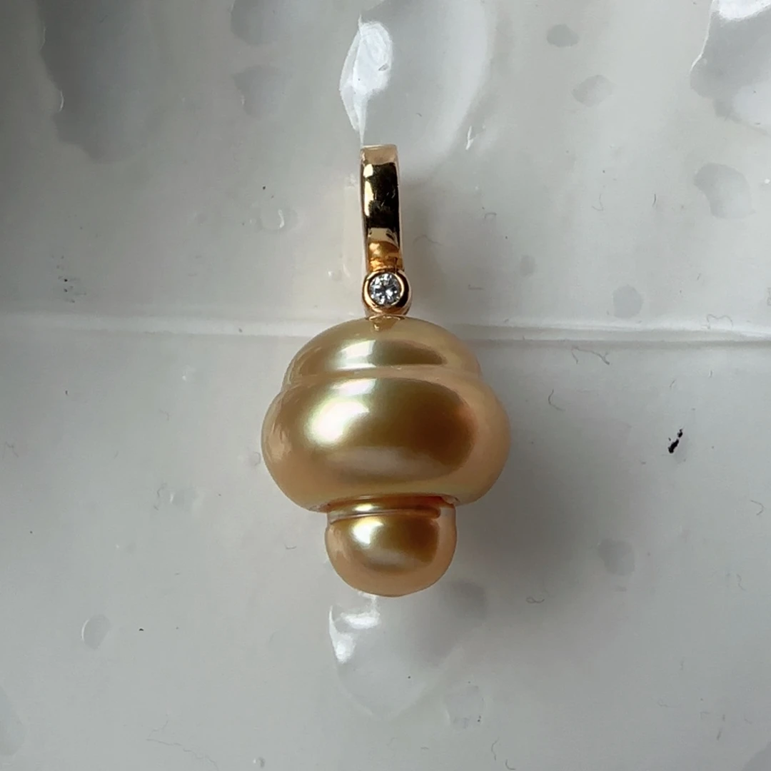 海水珍珠银S925镶嵌颈饰