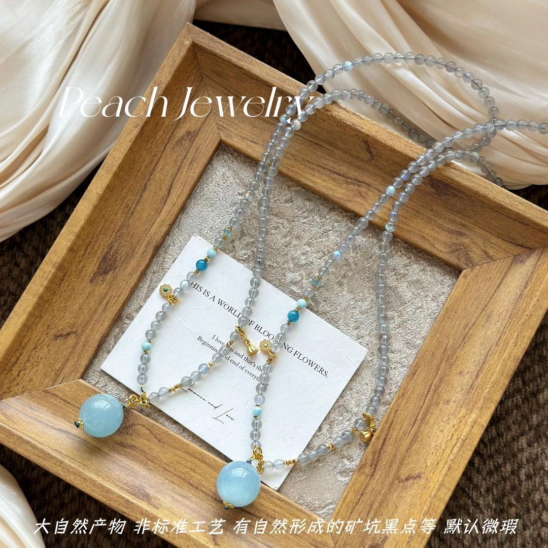 预售灰月光可拆卸吊坠项链 FK544 多样性发一颜色微差