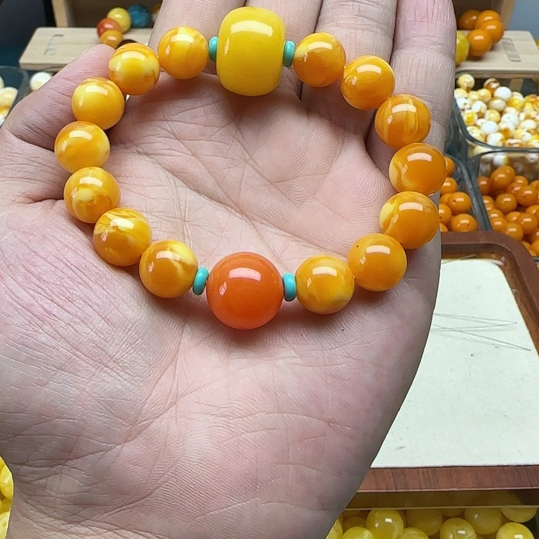 才***残无非金属精品老蜡色素串搭配一条
