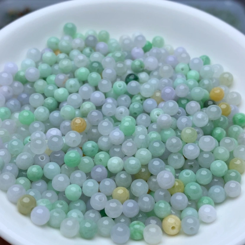 【闪购商品】翡翠手链未镶嵌卡4.7冰三彩40颗