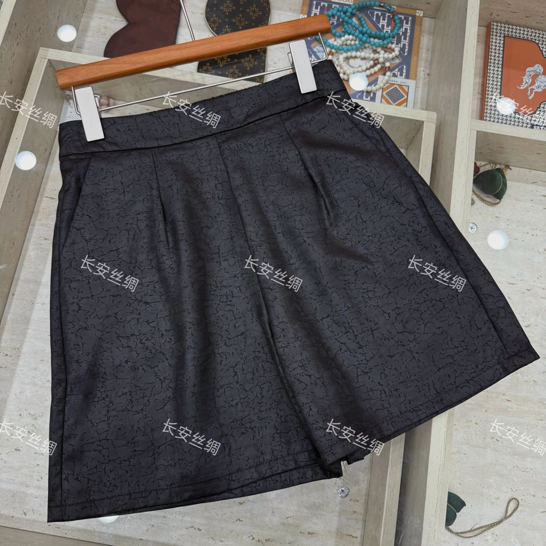 新中式国风气质休闲龟裂短裤7013