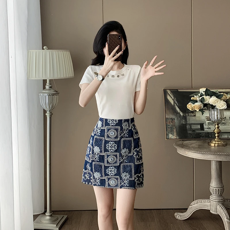 休闲风时尚套装碎花套装裙子印花复古时尚上衣半裙短裙休闲显瘦