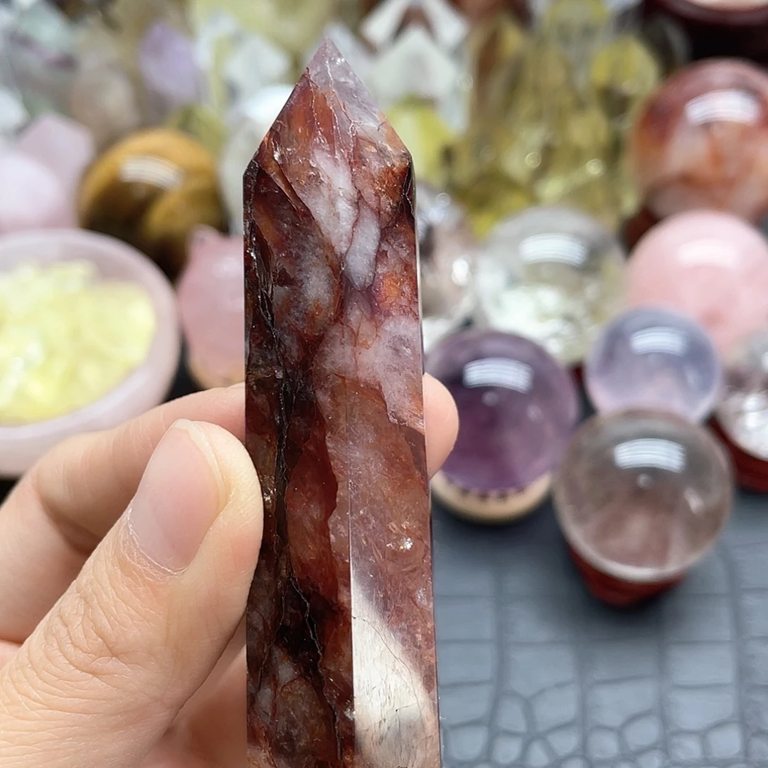 未镶嵌水晶珠宝半成品40红胶花柱高8mm