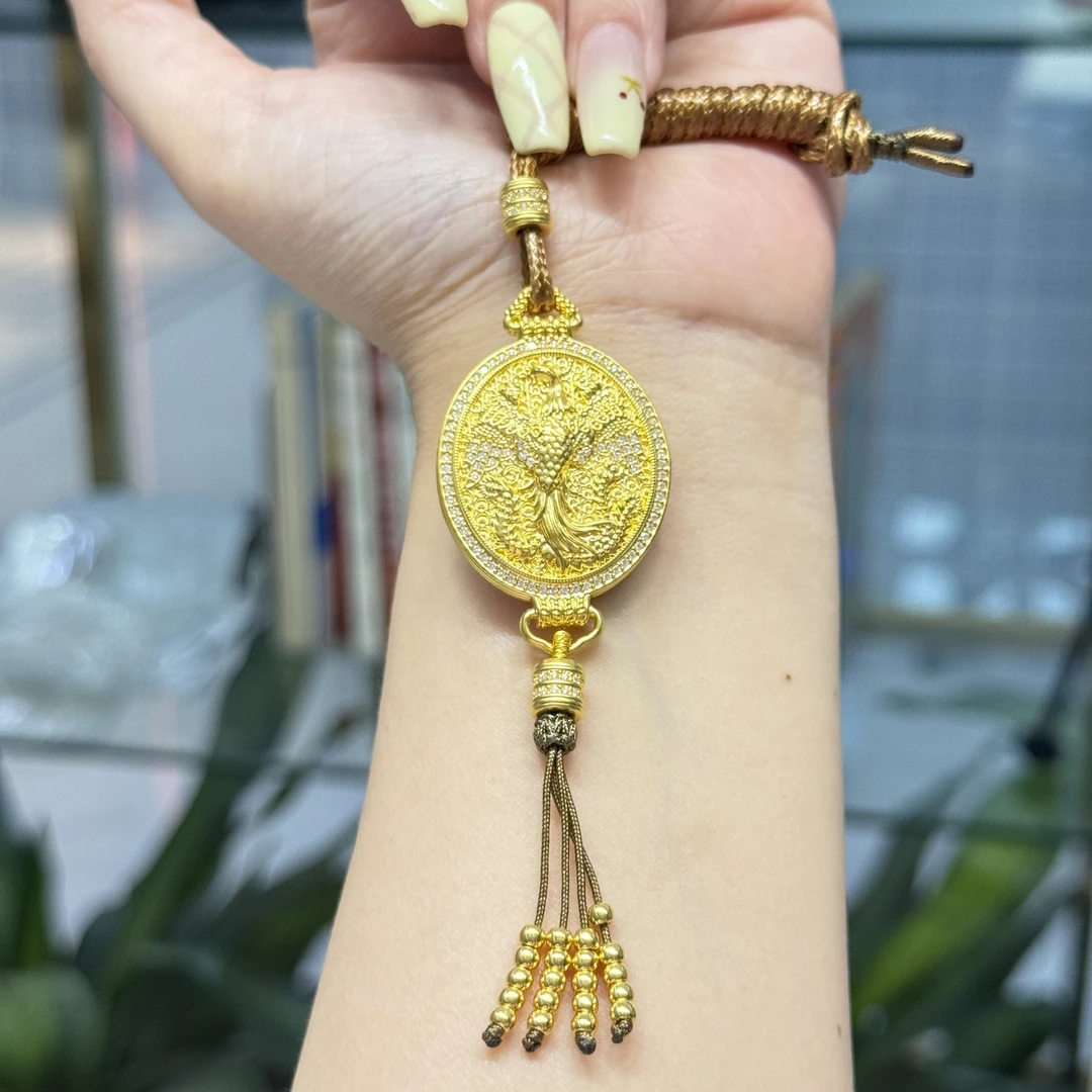 Y【金凤香囊点钻吊坠】--足金999精工5D（附加418/229）