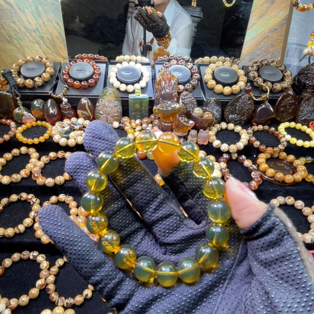 手链琥珀未镶嵌蓝珀11