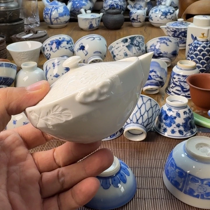 青花瓷器杯子茶具