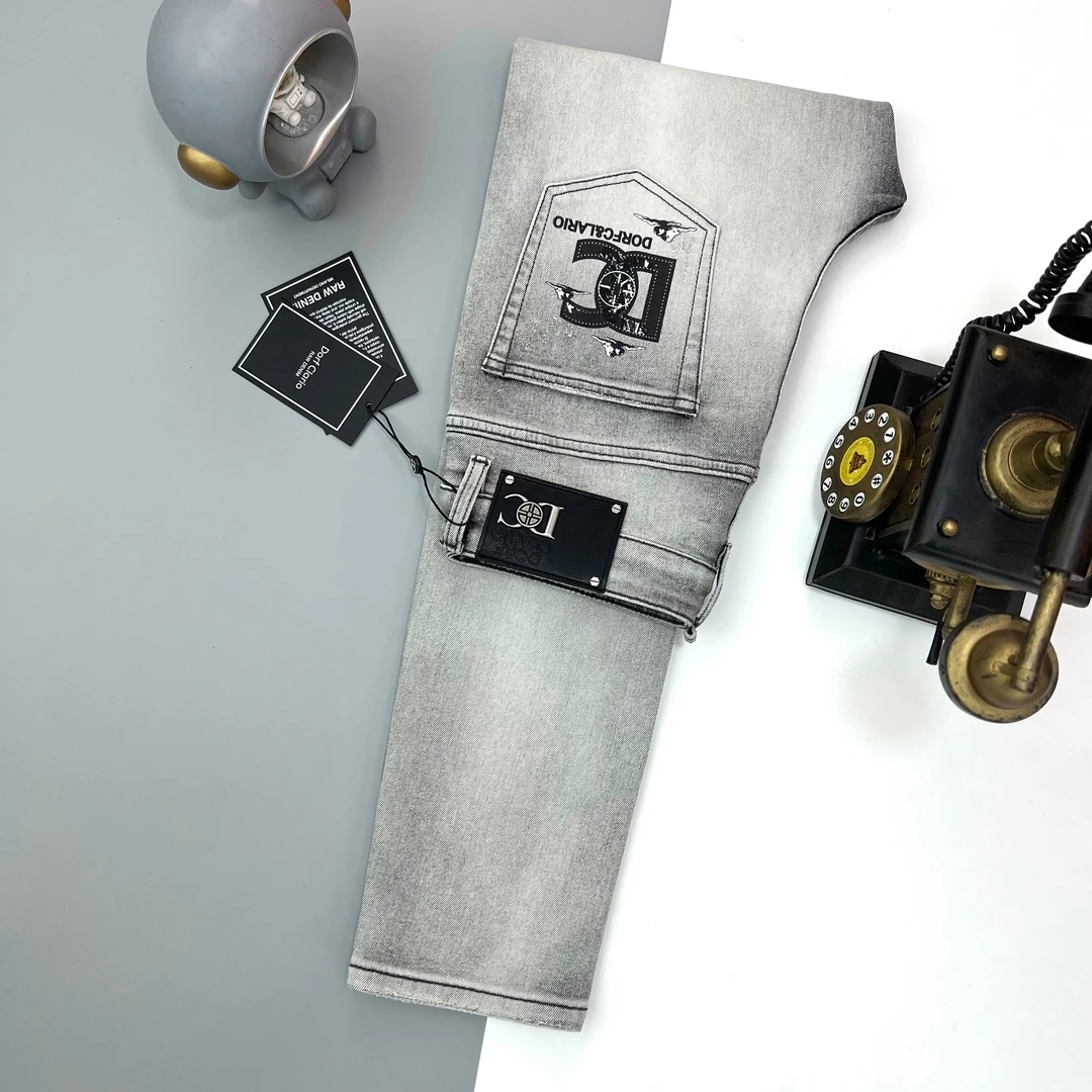 【2025年春季新品】52303-33轻奢重工水洗欧货弹力百搭牛仔裤男