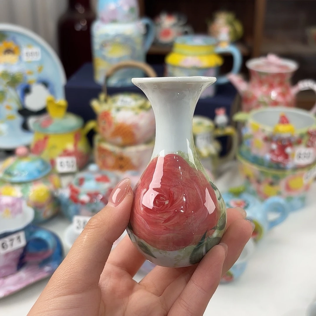 景德镇手绘高温釉下彩陶瓷茶具