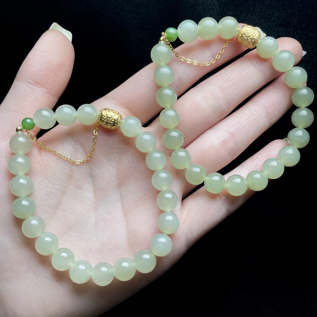 V73791-K 和田玉DIY单圈手串—多样性发一件-7.5mm（商城）