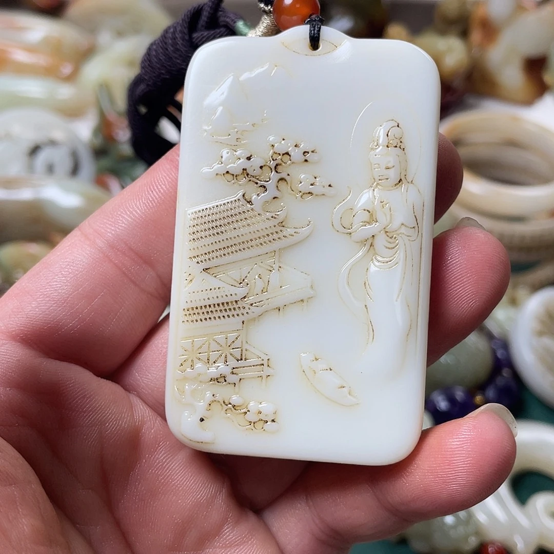 马***途和田玉未镶嵌吊坠(不含链)