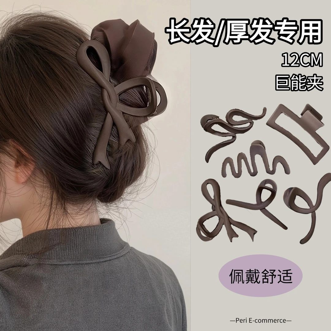 发量少适用抓夹秋冬女日韩少女风网红花苞头发饰发夹复古百搭