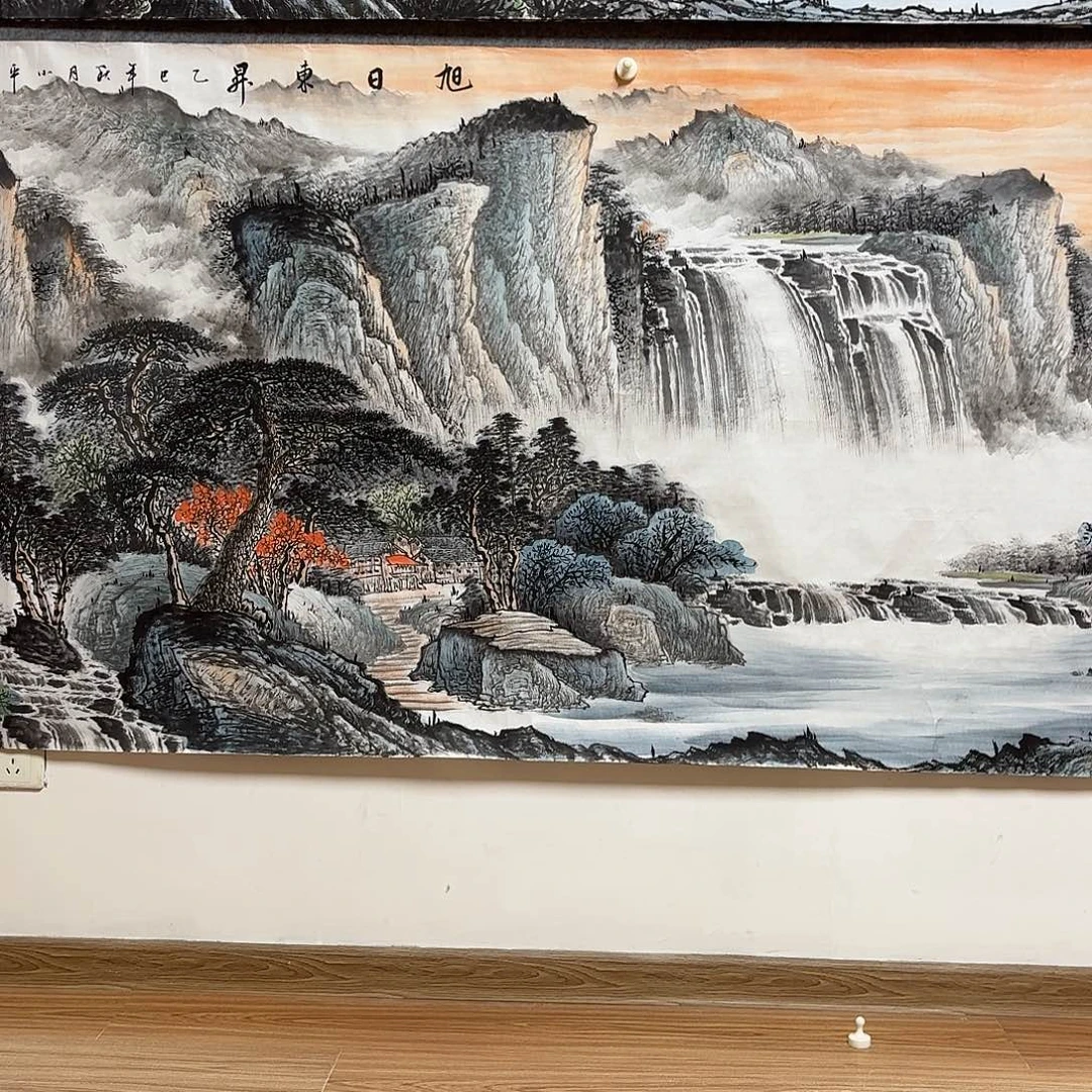 观***舒国画旭日东升小八尺