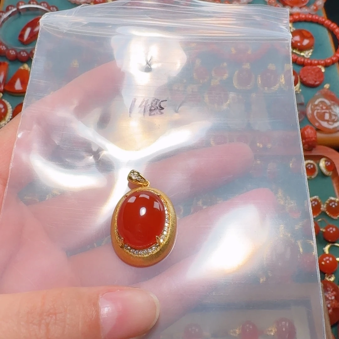 南红玛瑙南红银S925镶嵌