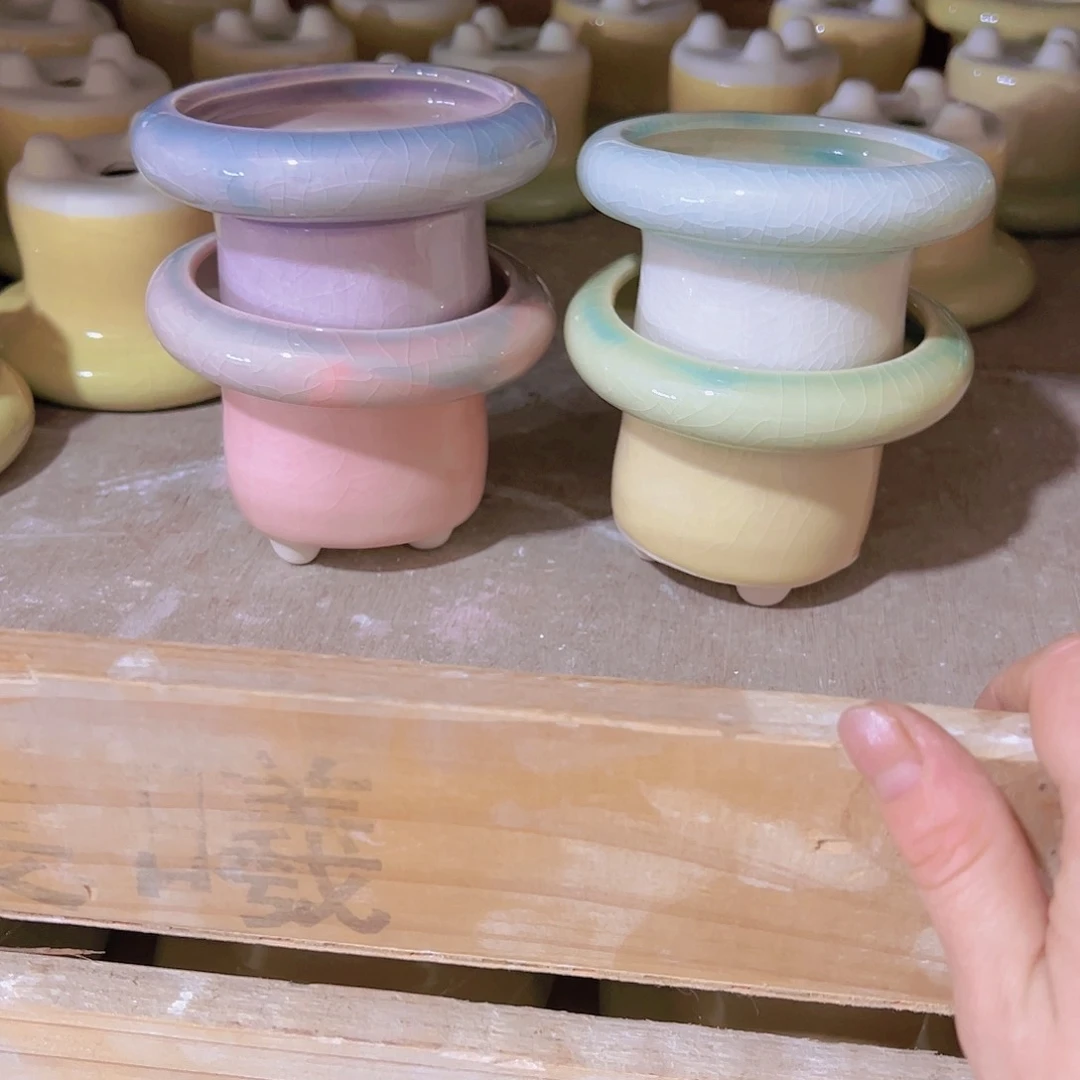 红陶陶瓷花盆当场12包邮