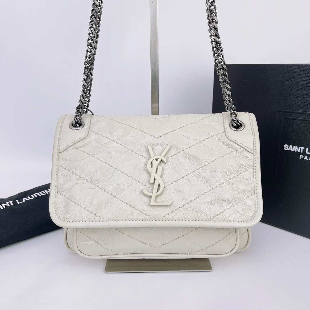 95新 YSL/圣罗兰 圣罗兰白色niki底21 L626