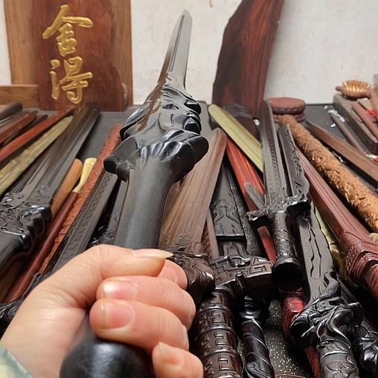 黑檀木做旧一米盖聂