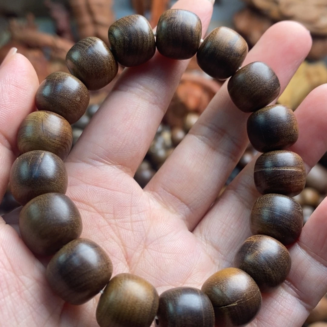 檀香木手串/手链印度迈索尔老山檀大瑕疵奶香12/13