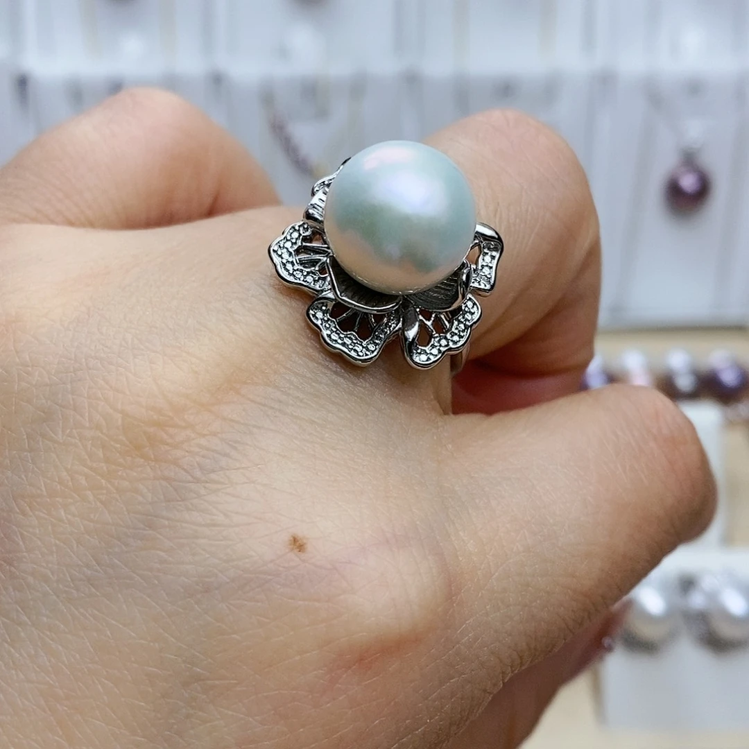 淡水珍珠戒指合金