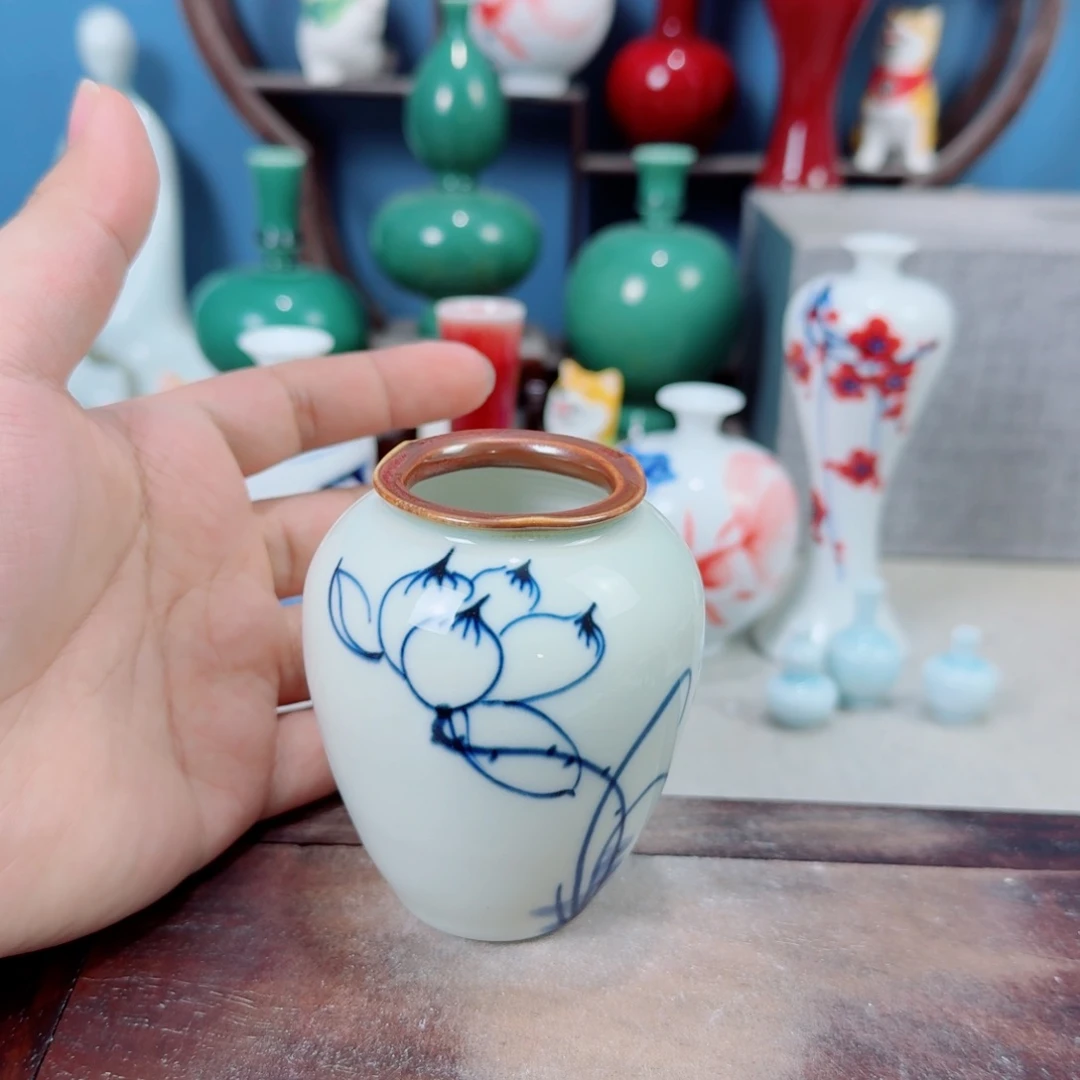陶瓷手工小花器摆件