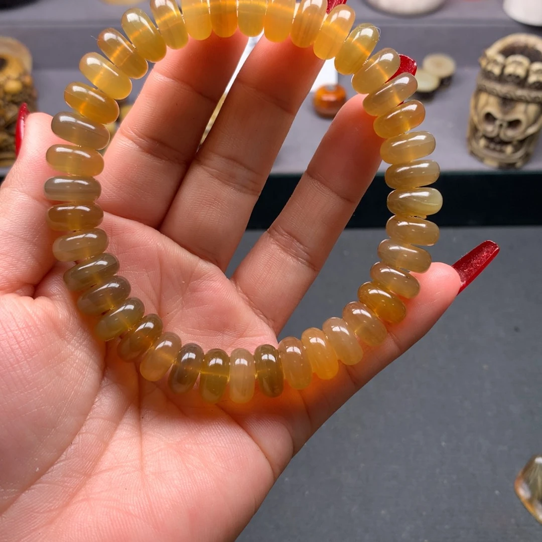 驼骨把件好看羊角