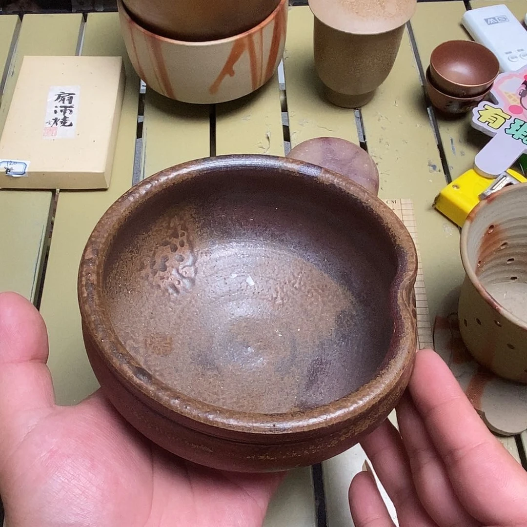 备前茶具默认微瑕不退不换看好在拍