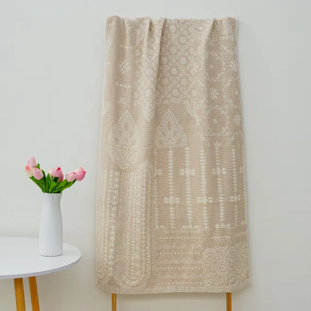 （波罗地亚浴巾）麻本加大色浴巾沙发巾75×160cm