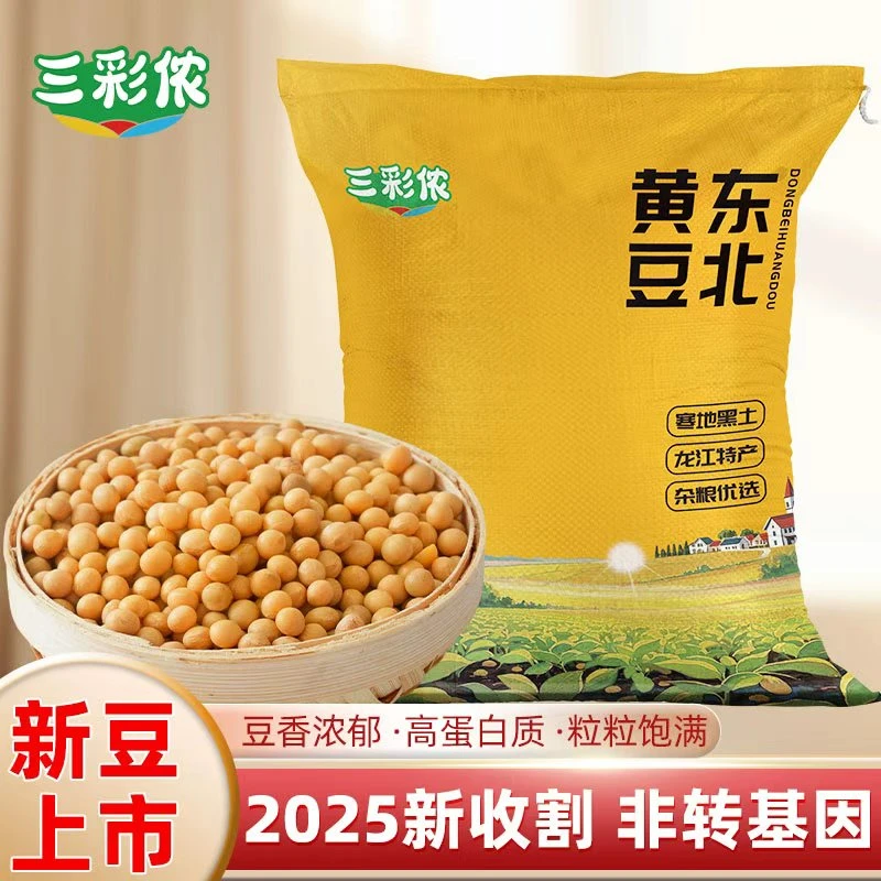 【2025头茬黄豆】新收割五斤东北黄豆打豆浆豆颗粒饱满圆润非转基因